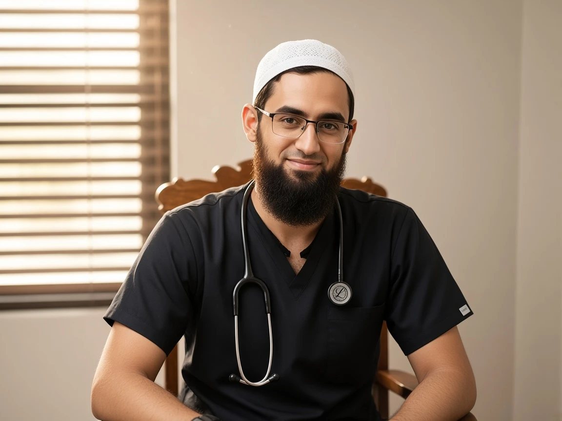 Dr Muhammed Hassen in his consulting rooms